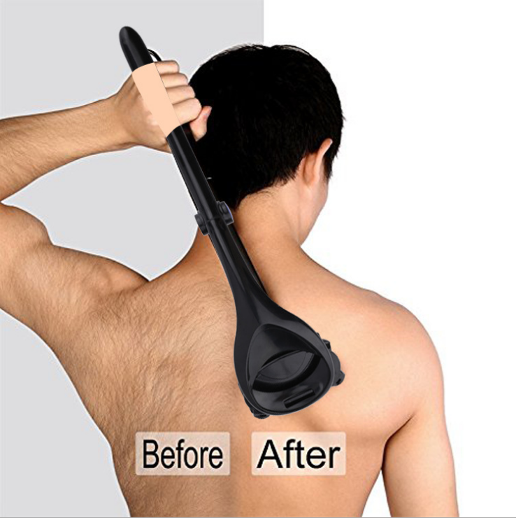 Afeitadora de espalda para hombres 2,0, afeitadora de pelo de espalda, cuchilla de dos cabezales, afeitadora para piernas y cuerpo