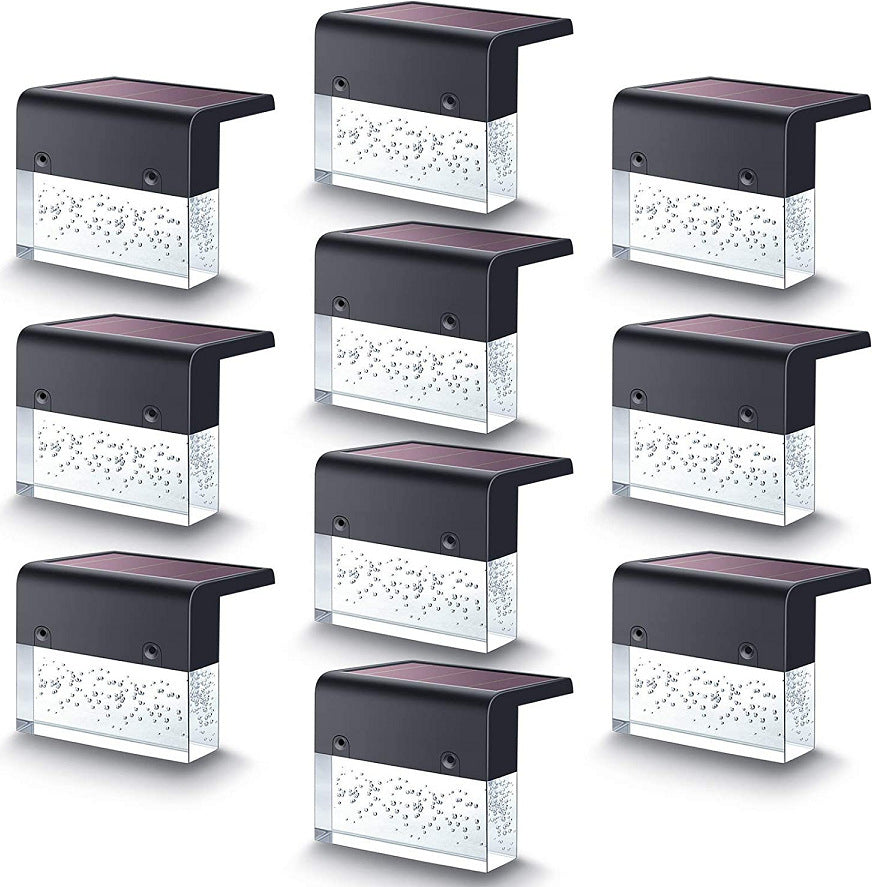 Luz solar para exteriores, luces de colores con recarga solar, luz impermeable de la cerca del paso de la luz solar del RGB LED