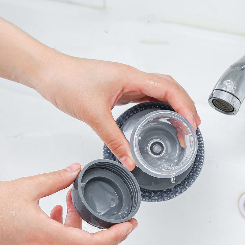 Cepillo de Cocina con Dispensador – Limpieza Fácil con Solo Presionar