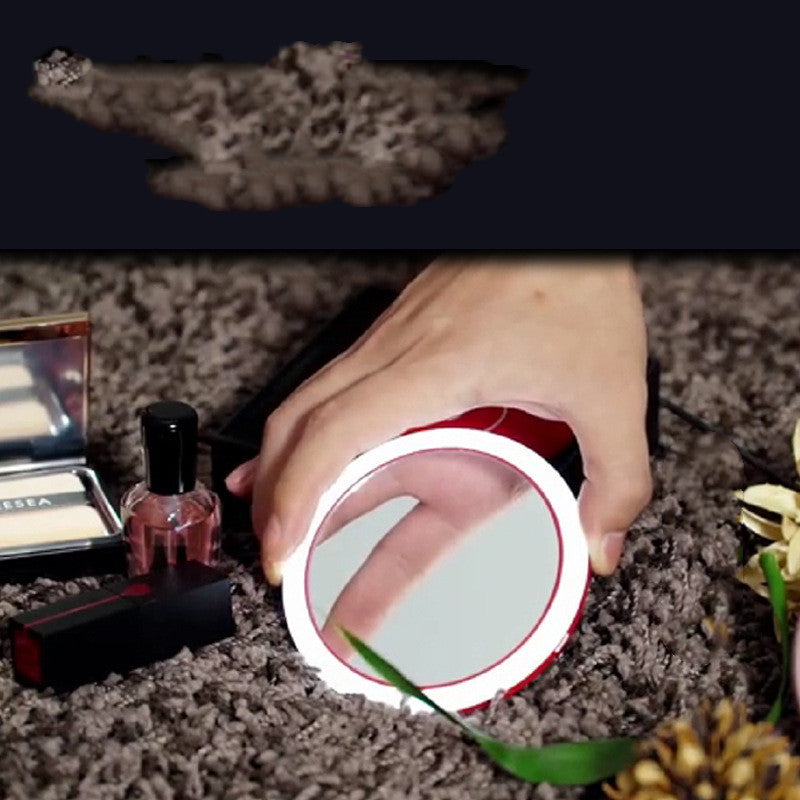 Espejo de maquillaje LED de carga inalámbrica Espejo portátil