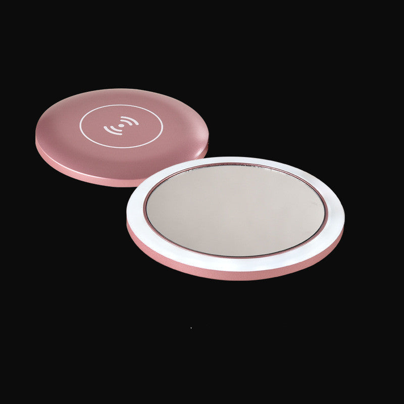 Espejo de maquillaje LED de carga inalámbrica Espejo portátil