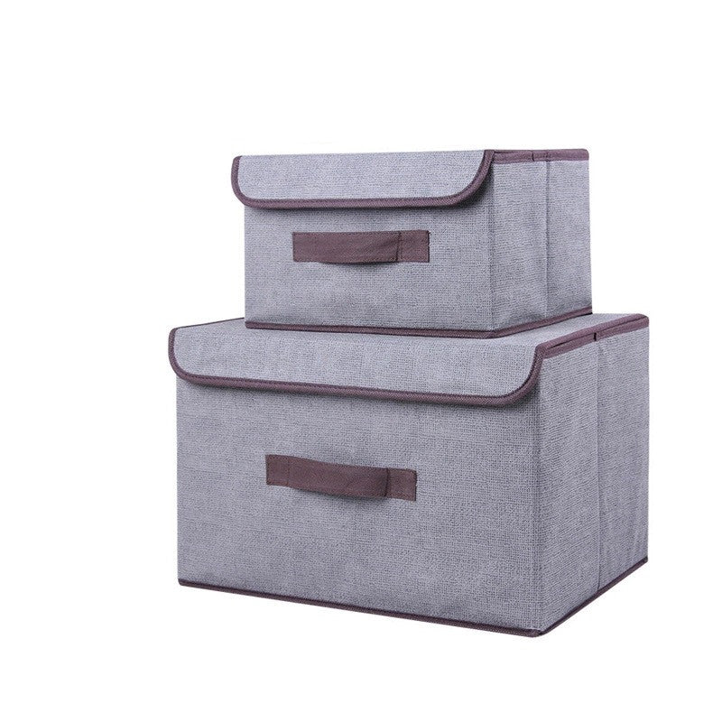 Caja de almacenamiento plegable con Capacidad: 35L y tapa x 2 unidades