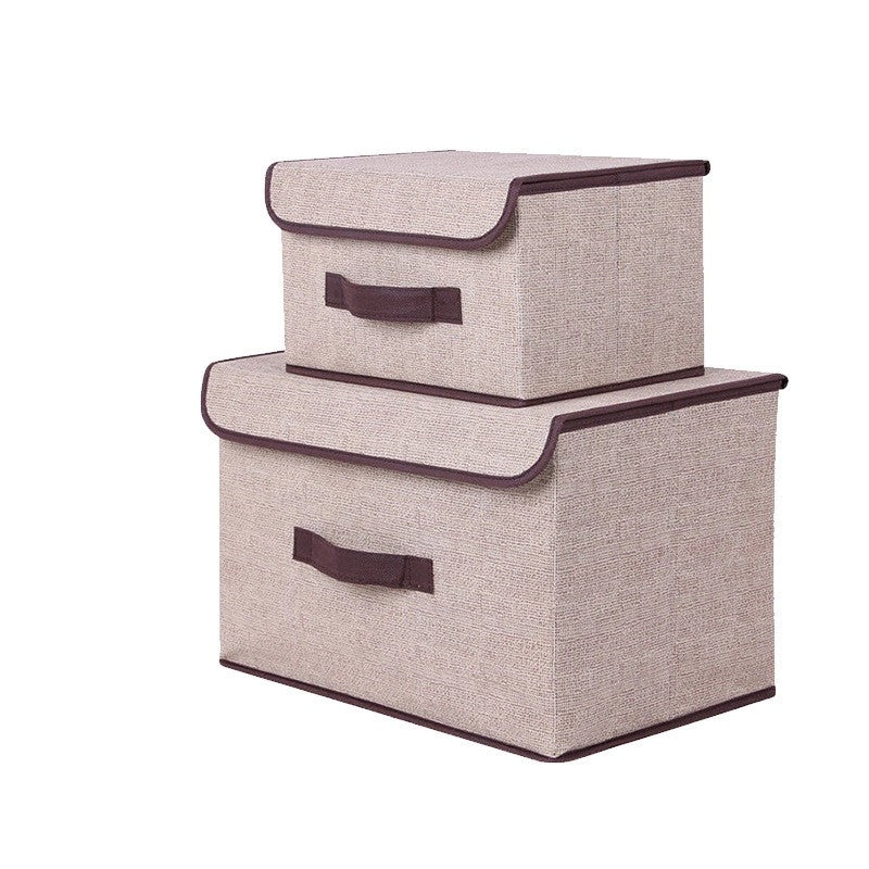 Caja de almacenamiento plegable con Capacidad: 35L y tapa x 2 unidades