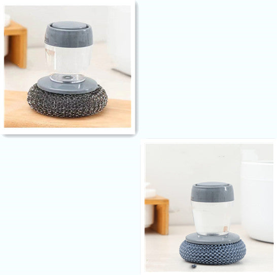 Cepillo de Cocina con Dispensador – Limpieza Fácil con Solo Presionar