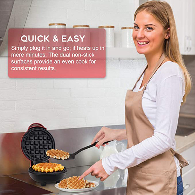 Waflera personal, divina, Mini máquina para hacer wafles eléctrica, la vas a amar!