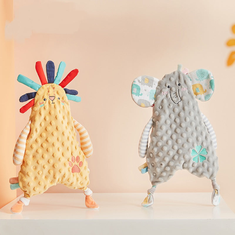 Muñeco tranquilizador para bebé, mordedor de lactancia, Orejas de conejo Kawaii, toalla facial para recién nacido