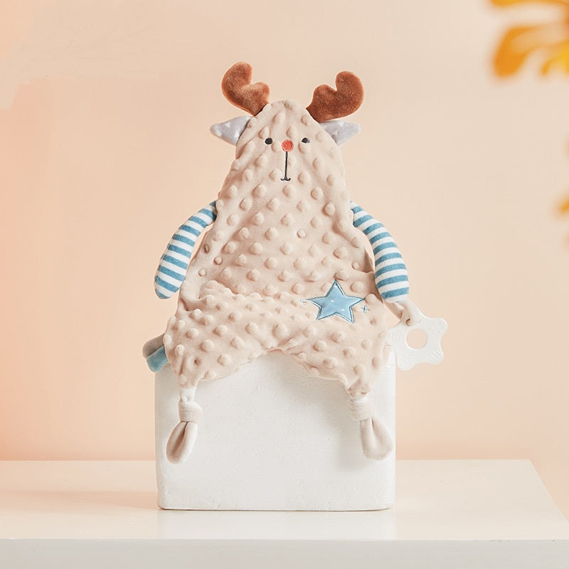 Muñeco tranquilizador para bebé, mordedor de lactancia, Orejas de conejo Kawaii, toalla facial para recién nacido