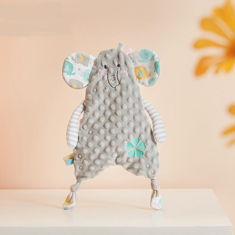 Muñeco tranquilizador para bebé, mordedor de lactancia, Orejas de conejo Kawaii, toalla facial para recién nacido