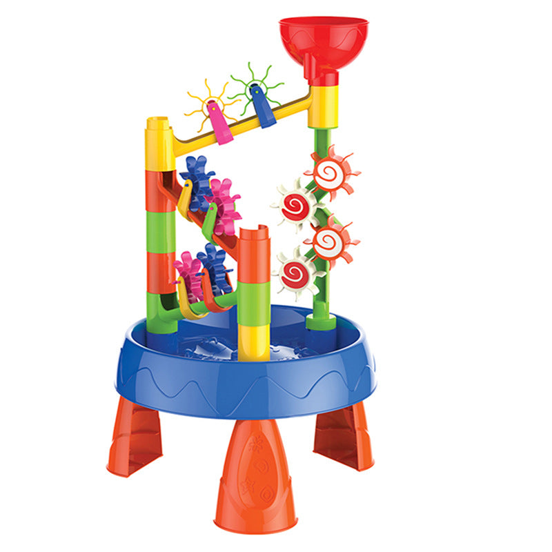 Juego de mesa de playa con embudo de rueda hidráulica, juego de playa de verano, juguetes para niños