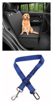 Protector para asiento del automovil para perros, hamaca transportadora de mascotas de malla, Protector de seguridad, alfombrilla para asiento trasero de coche con cremallera y bolsillo para viaje
