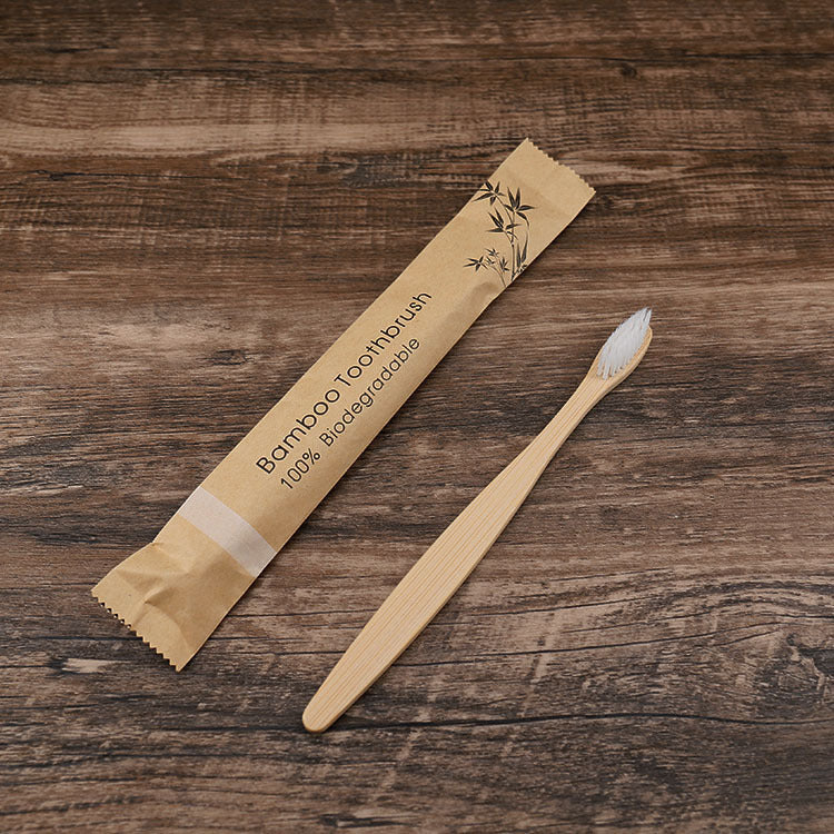 Set de 10 Cepillos de Dientes de Bambú Ecológicos con Cerdas Suaves de Carbón