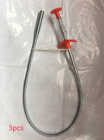 Desbloqueador de tuberías de pellizco manual , herramienta de dragado de tuberías de resorte para dragado de alcantarillado y paso de cocina