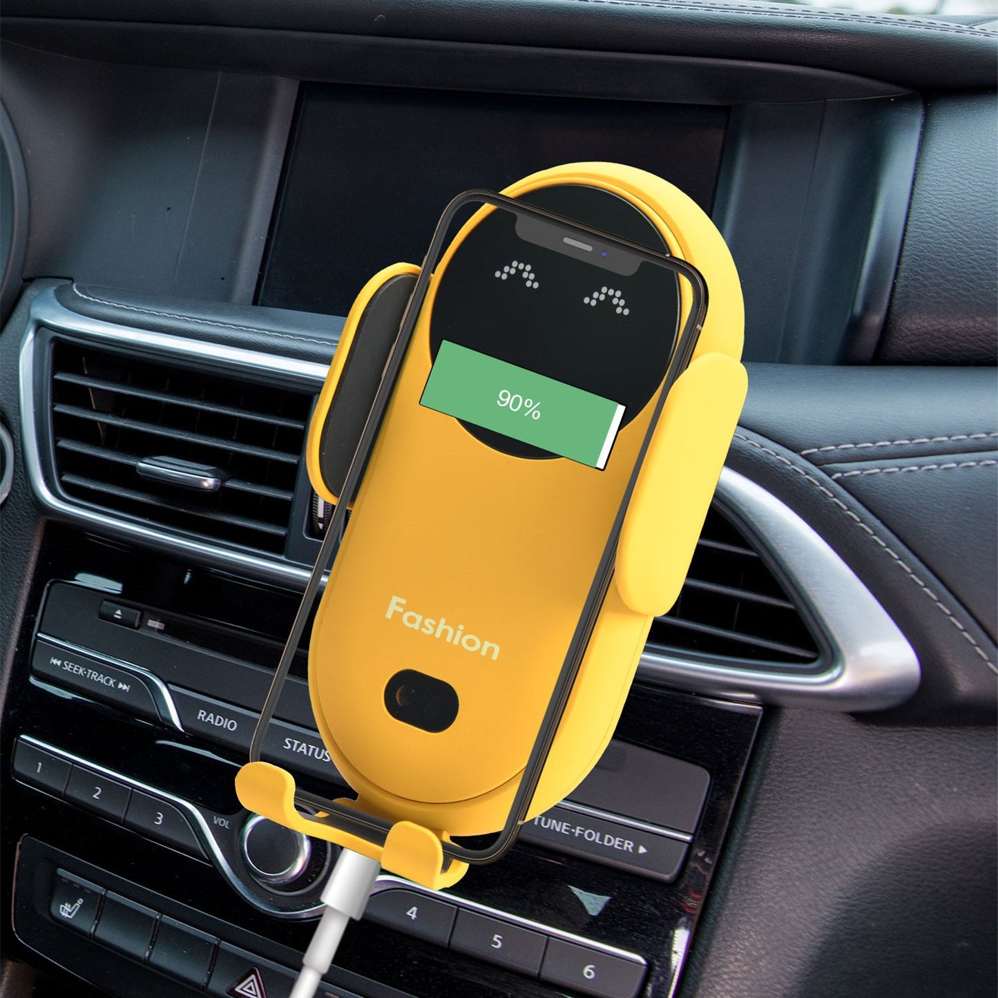 Nuevo soporte de navegación para teléfono móvil S11 con carga inalámbrica para coche, sensor infrarrojo, carga rápida de 10 W, regalo personalizado
