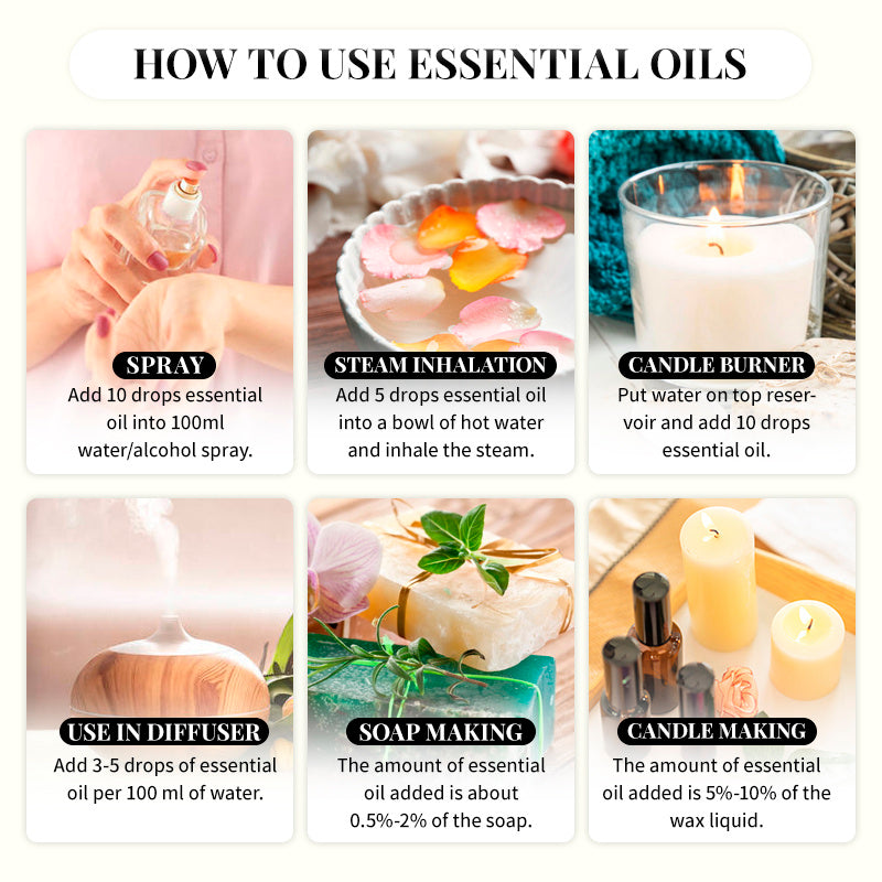 Aromaterapia en Botella | Aceite Esencial Individual 10ml — +30 Fragancias