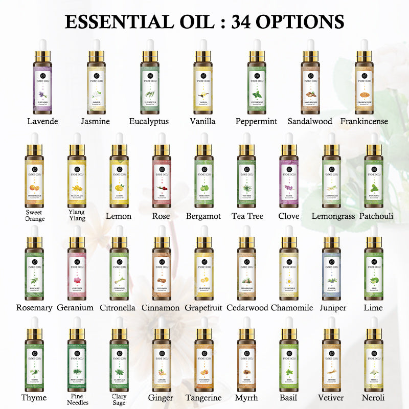 Aromaterapia en Botella | Aceite Esencial Individual 10ml — +30 Fragancias