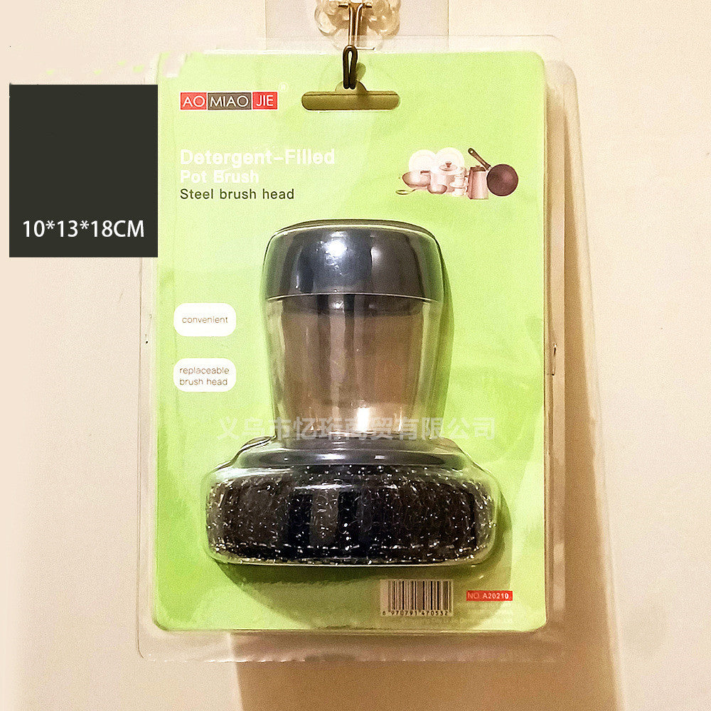 Cepillo de Cocina con Dispensador – Limpieza Fácil con Solo Presionar