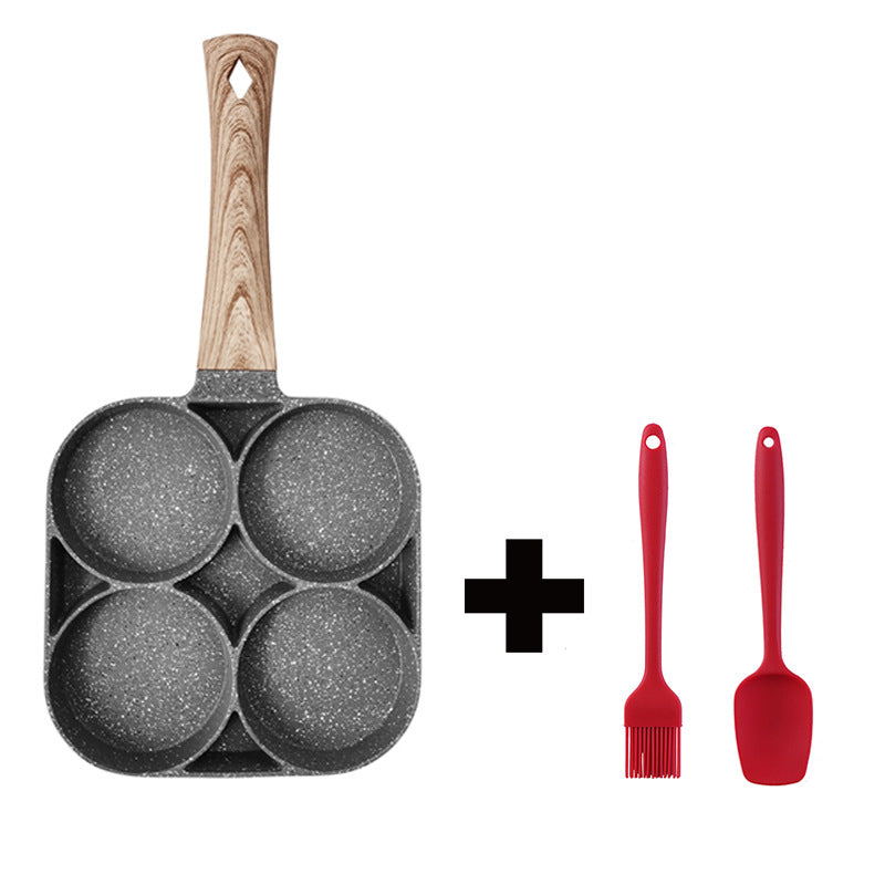 Sartén para tortilla de división de cuatro partes, sartén antiadherente