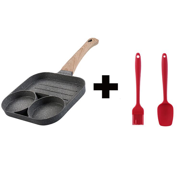 Sartén para tortilla de división de cuatro partes, sartén antiadherente