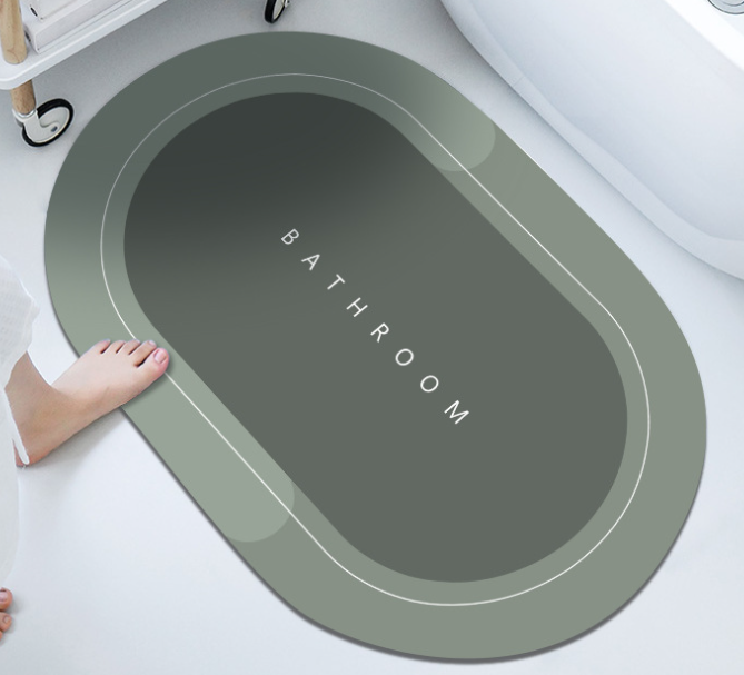 Alfombra de baño absorbente y de secado rápido, decoración moderna para baños.