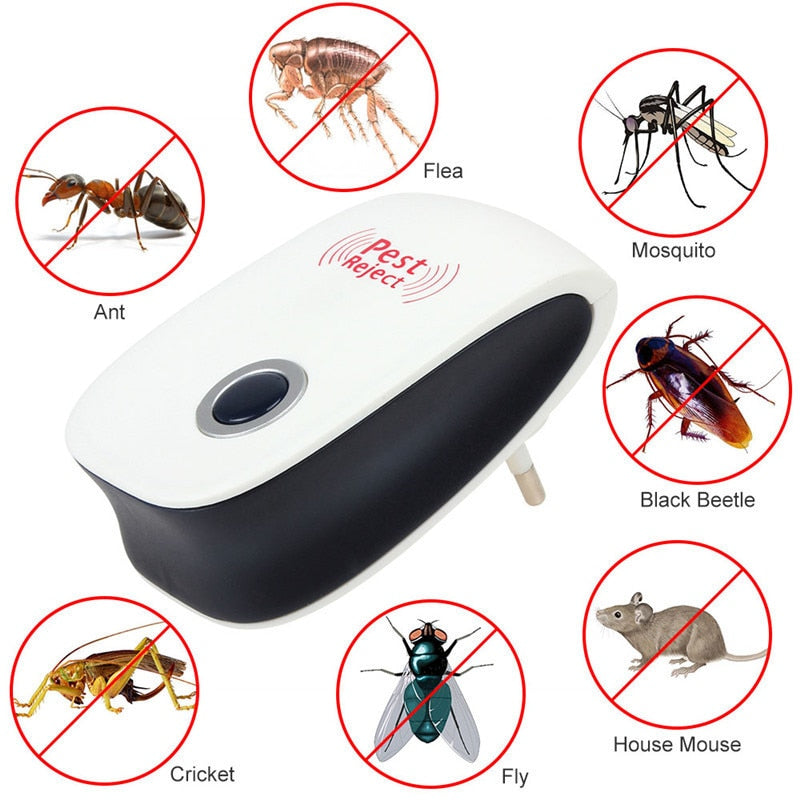 Repelente electrónico ultrasónico, saludable, recargable, repelente de mosquitos, insectos, repelente de ratones, práctico enchufe