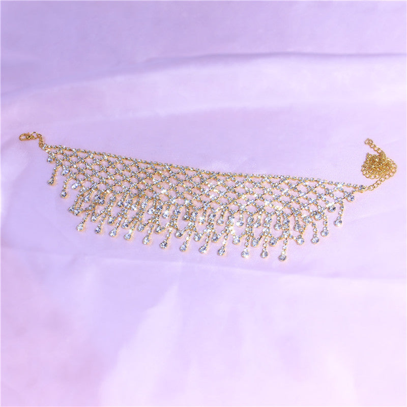 Collar de diamantes de imitación de piedras brillantes