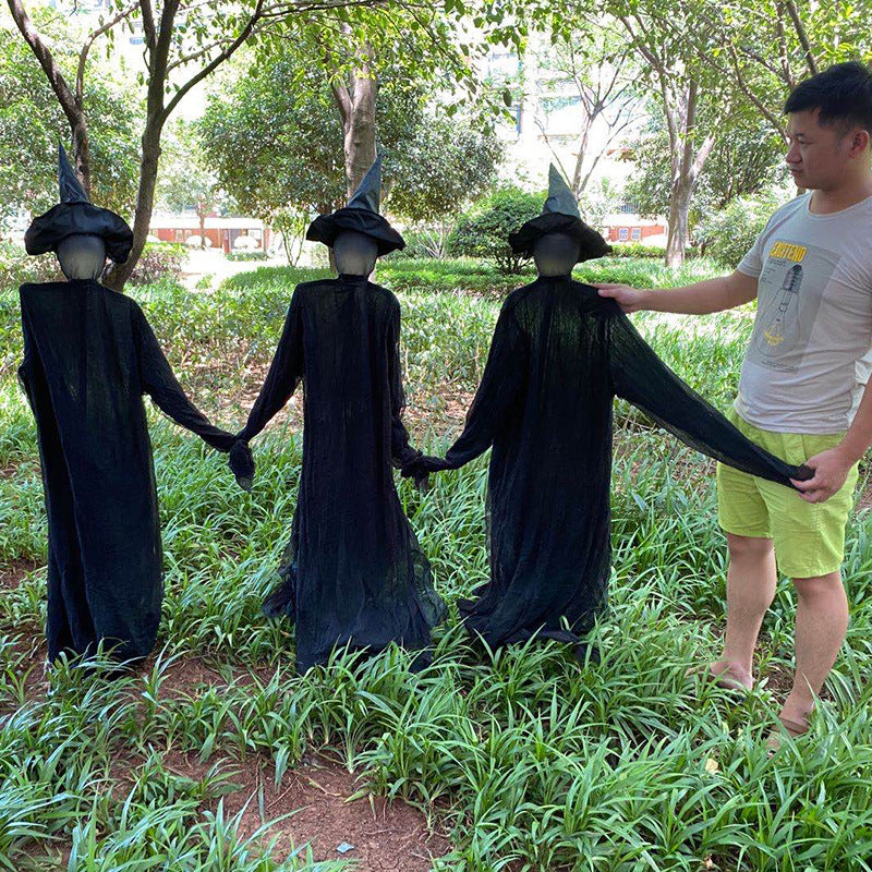 BRUJAS Accesorios de halloween, Decoración Brujas con LUZ, guirnalda de 3 grandes
