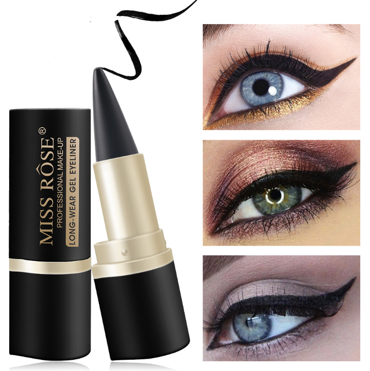 Delineador de ojos negro resistente al agua, delineador de ojos líquido, lápiz, gel, maquillaje de belleza, pestañas cosméticas, delineador de ojos resistente al agua, herramienta de maquillaje.