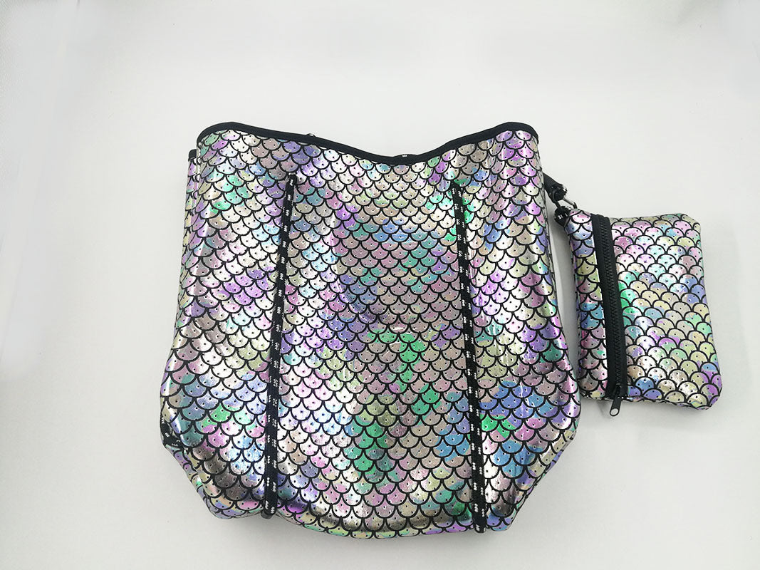 Bolsa de playa de neopreno ideal para tus días al aire libre, salidas a la playa, caminatas al sol