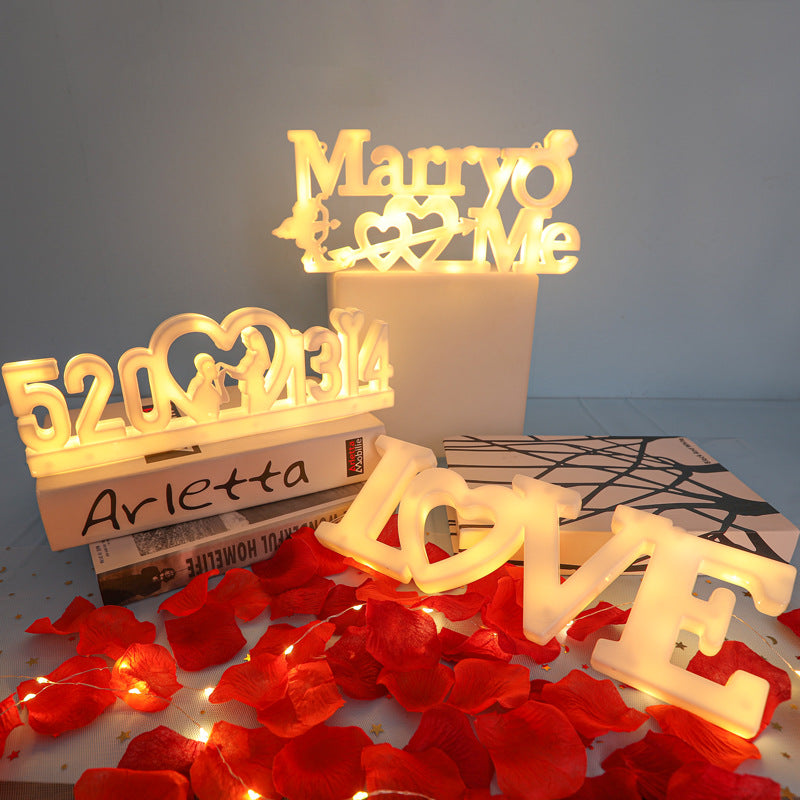 Letras decorativas luminosas Luz ambiental. 30 cm, carteles luminosos