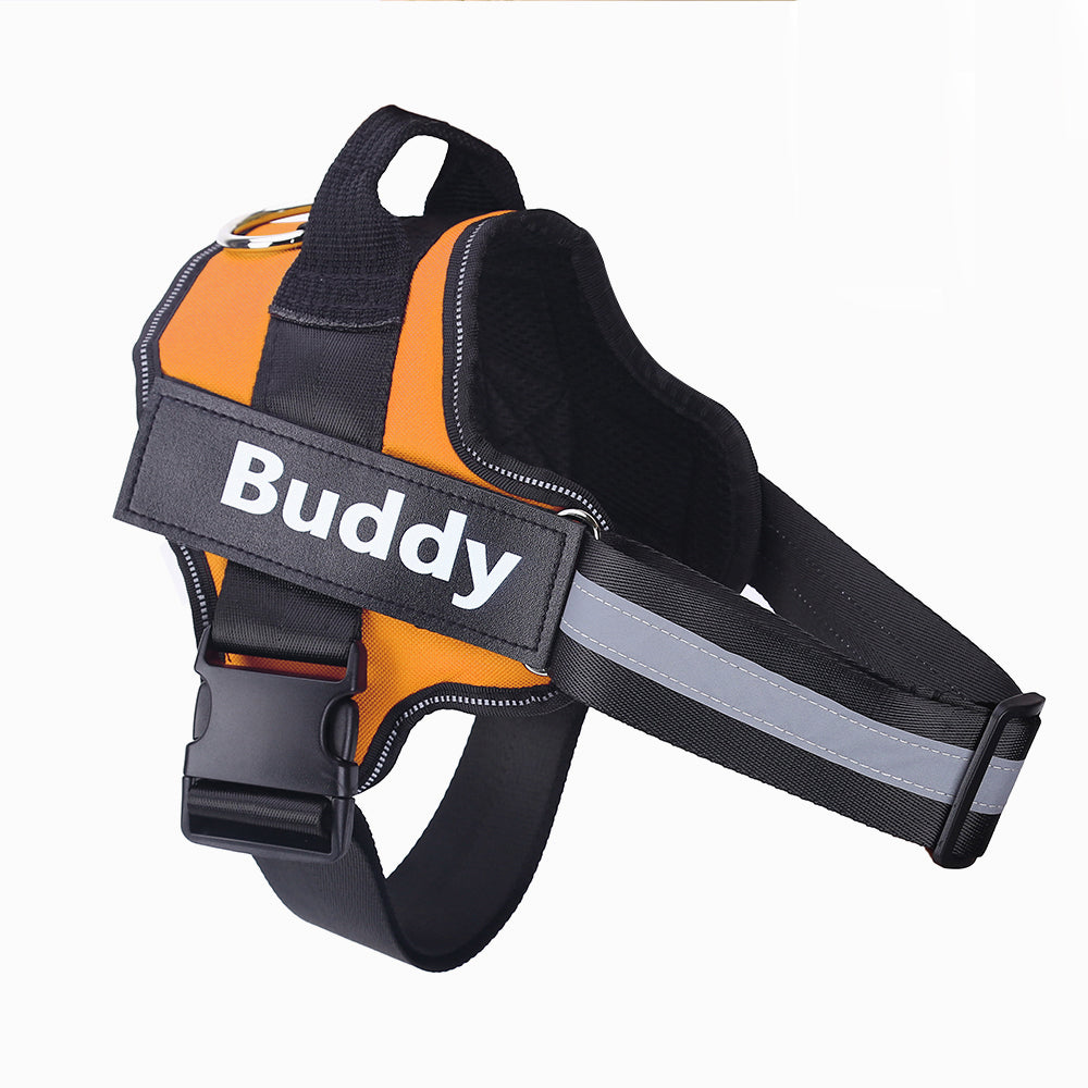 Arnés para perro personalizado, sin tirones, reflectante, transpirable, ajustable