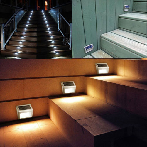 Luz solar para escalera del pasillo, del patio, de jardines, en acero inoxidable para exteriores