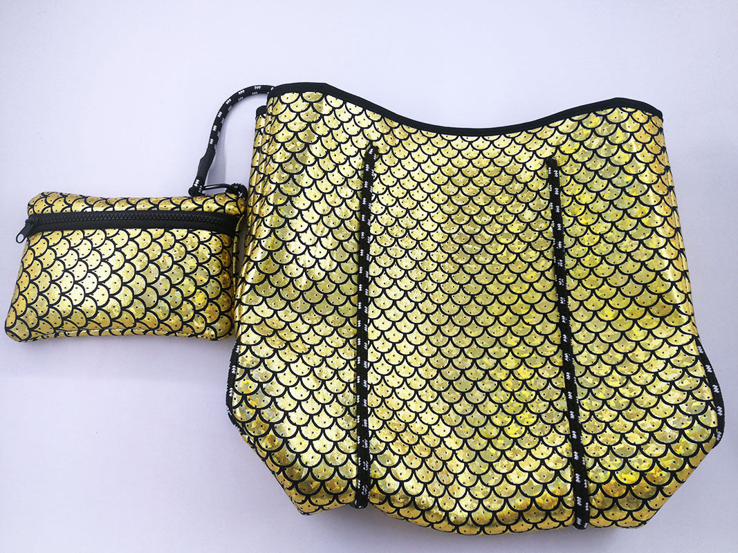 Bolsa de playa de neopreno ideal para tus días al aire libre, salidas a la playa, caminatas al sol