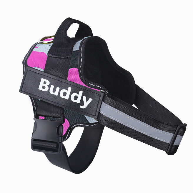 Arnés para perro personalizado, sin tirones, reflectante, transpirable, ajustable