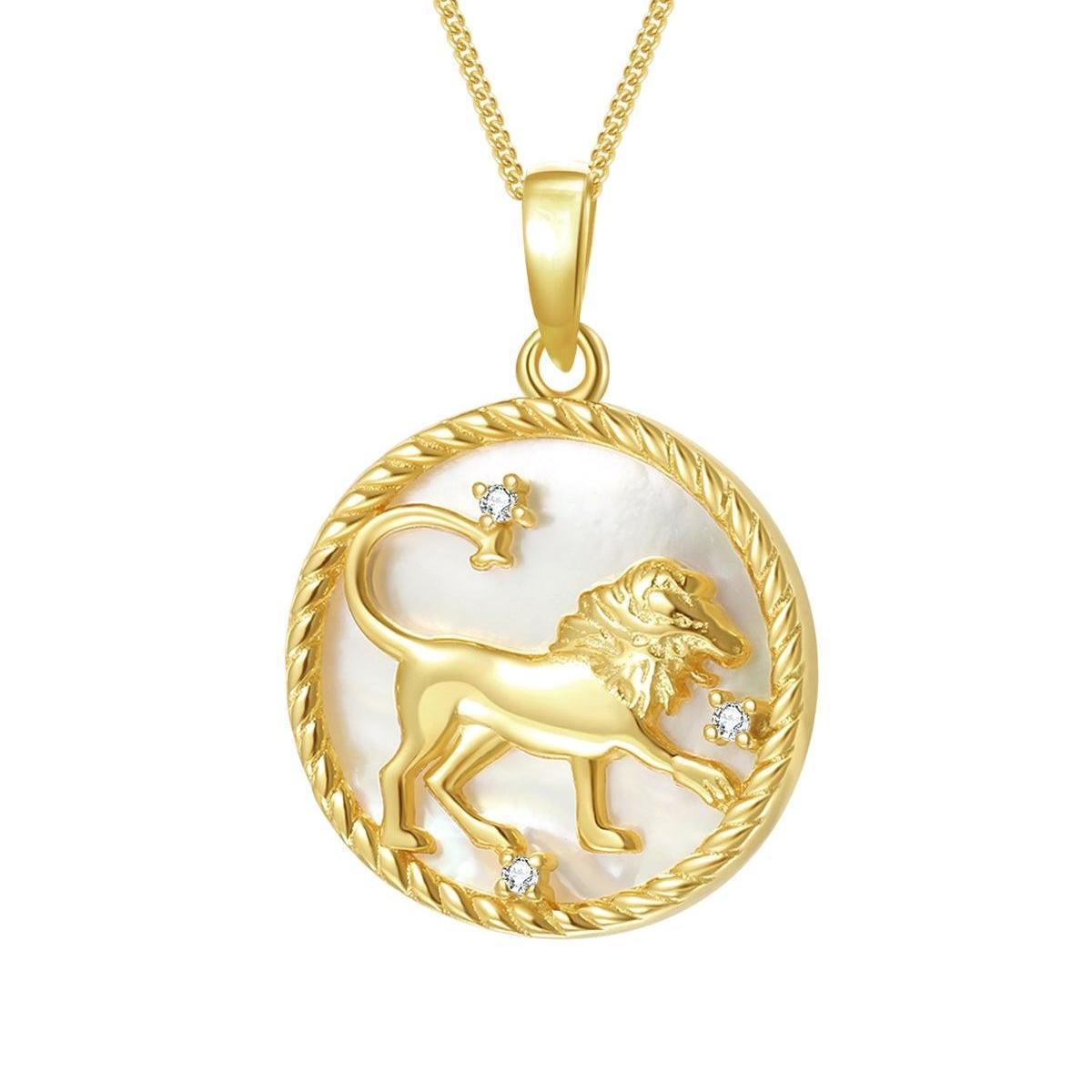 Collar de circonitas con 12 constelaciones de moneda redonda, COLLAR con dije de SIGNO del ZODIACO