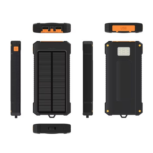 Cargador portátil supercargador solar con 2 USB y linternas LED de 30 000 mAh