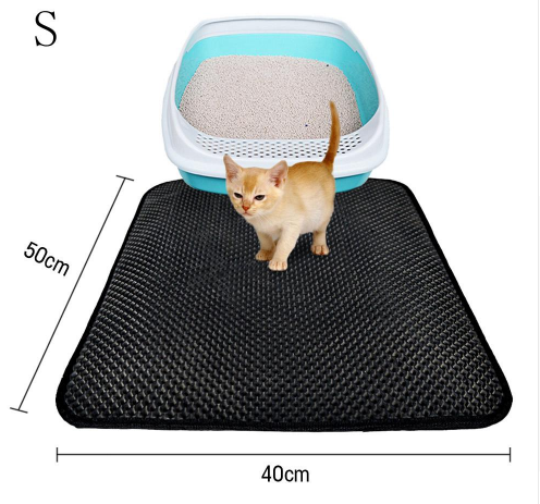 Almohadillas de cama para gatos de doble capa, alfombra que recoge las piedritas y residuos de sus patitas