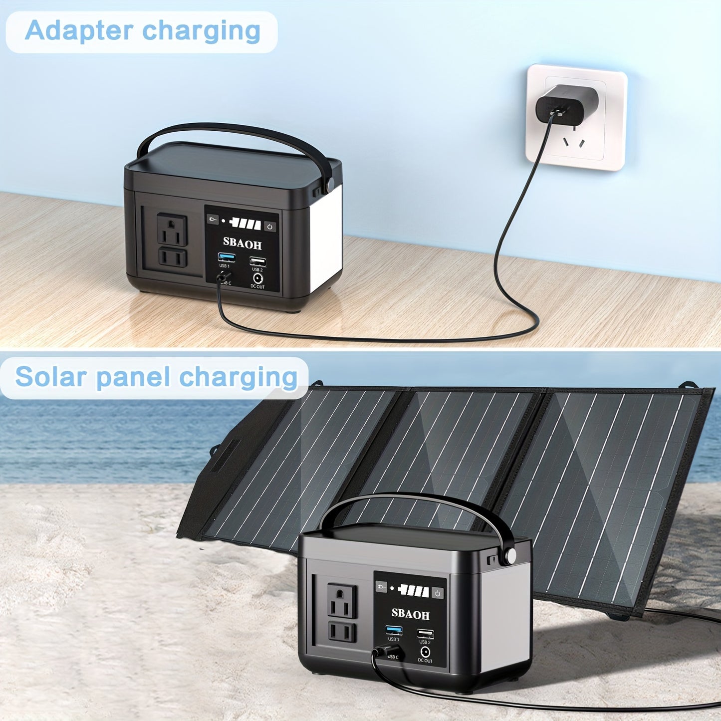 Estación de energía portátil P86, batería LiFePo4 de 88,8 Wh, con salidas de CA de 120 W,