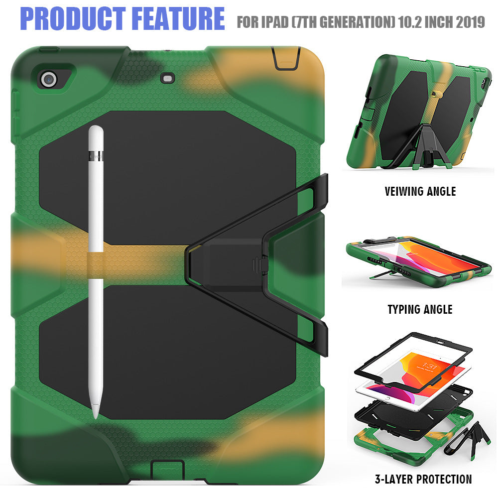 Funda para Galaxy Tab A 10.1 T510 T515 2019, a prueba de golpes, a prueba de polvo, armadura dura, diseño resistente con soporte para Samsung Galaxy Tab A 10.1 T510 T515 2019,