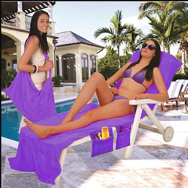 Funda para silla de playa, funda de reposera, funda para silla de descanso al sol ideal para exterior, secado rápido, fresco y ligero.