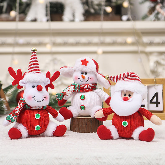Adornos navideños Dibujos animados Muñeco de nieve viejo Colgante para árbol de Navidad