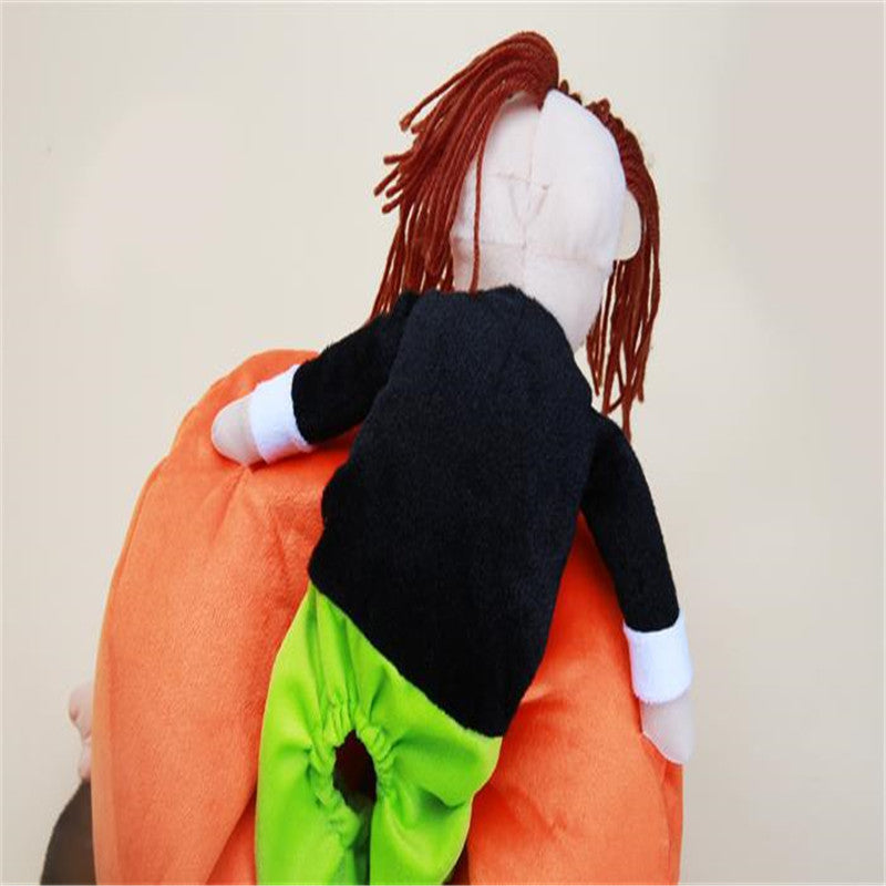 Ropa para perros, disfraz de calabaza de Halloween para mascotas.