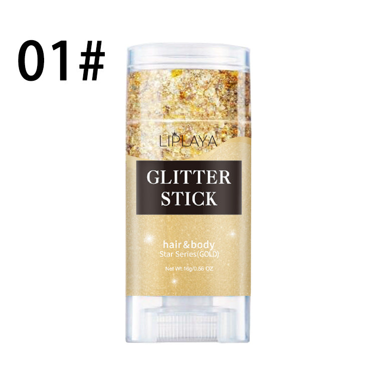 Glitter de Lentejuelas en Sombra de ojos, sombra mágica de tres colores brillantes