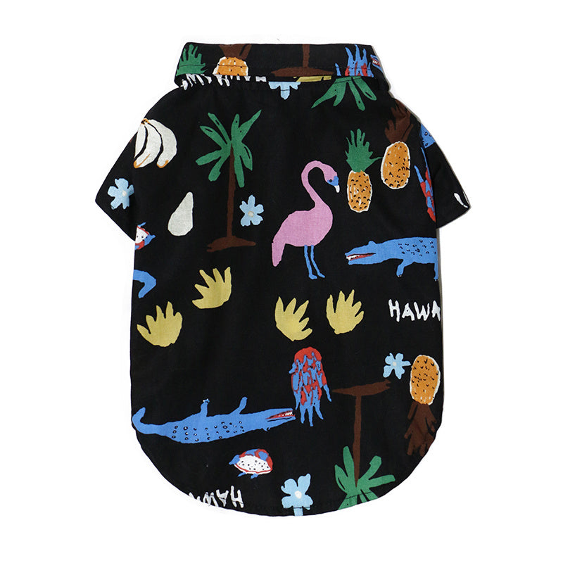 Traje costeño para gatos, Camisa de Verano y sombrero, disfraz mascotas