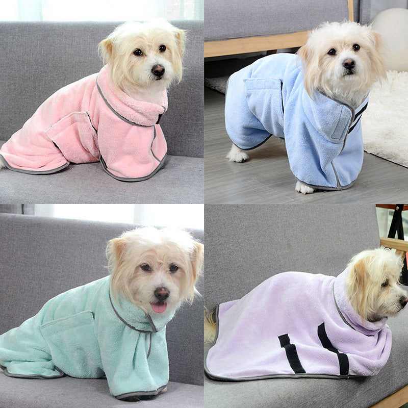 Toalla absorbente para mascotas de secado rápido, albornoz para perros, Toalla de baño para perros y gatos, toalla absorbente de microfibra