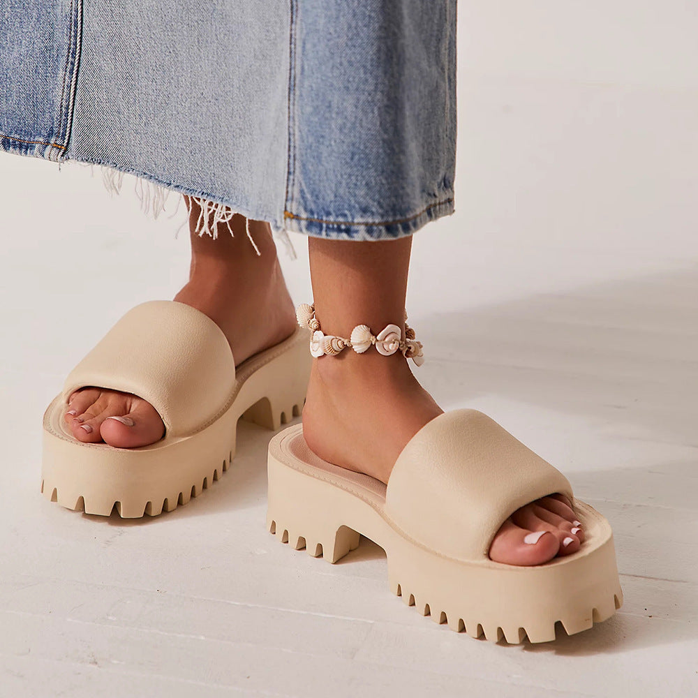 Zapatillas de plataforma para verano, comodo y femenina.