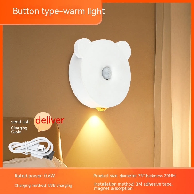 Lámpara LED inteligente con Sensor infrarrojo, carga magnética USB, sensor de movimiento