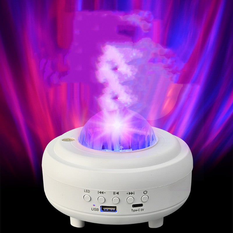 Lampara proyecctor de aurora boreal con bluetooth, de 7 colores, recargable