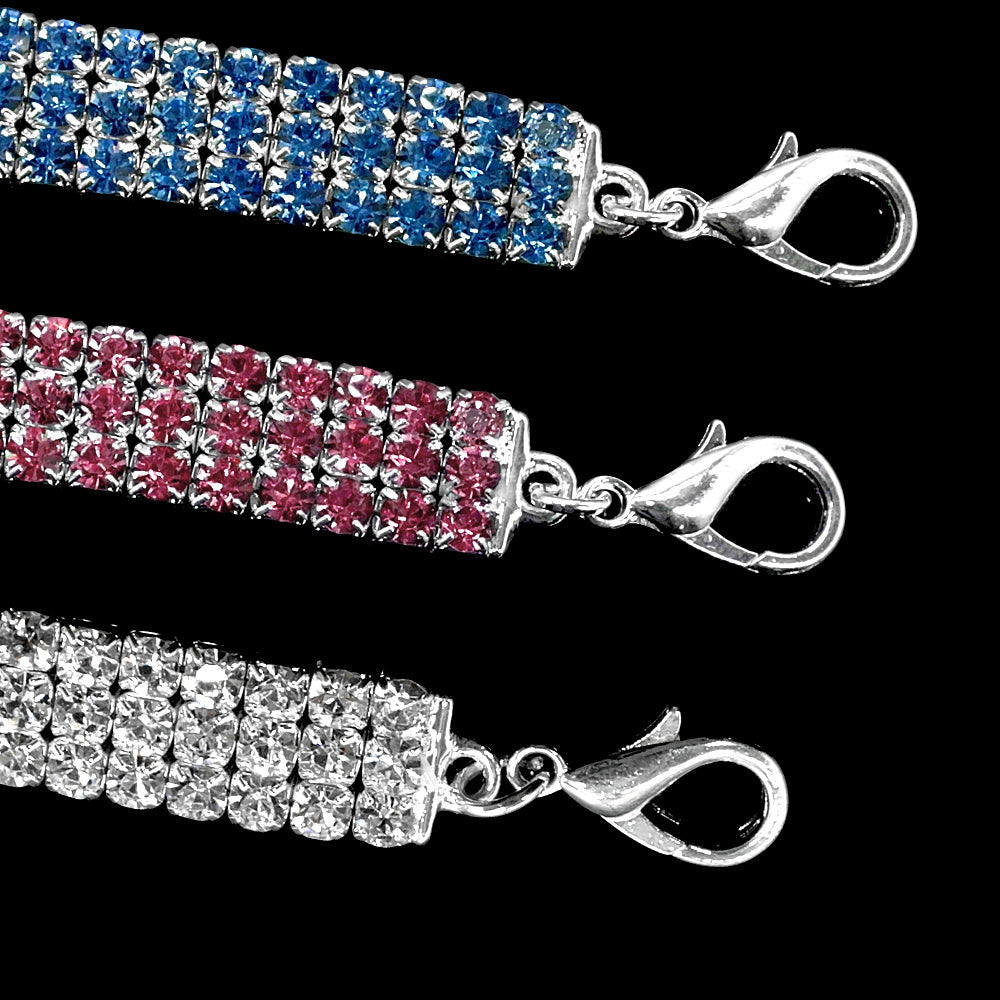 Collar de perro con cristales brillantes, correa para perros pequeños, medianos y gatos.