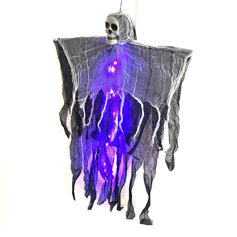 Fantasma Colgante con Calavera 85cm – Decoración de Halloween para Interior y Exterior 👻