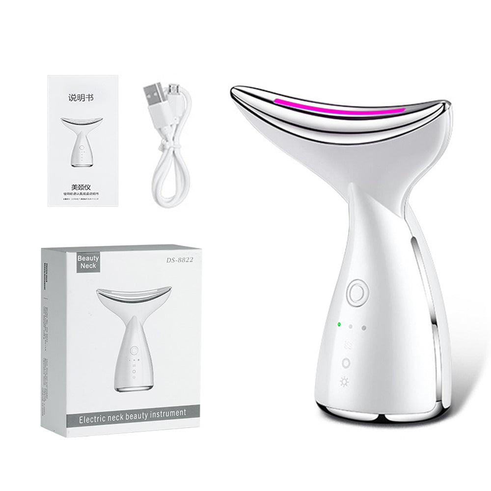 Dispositivo de microcorriente EMS con 3 colores para tratamiento facial, terapia de fotos LED para estiramiento de la piel. Reducir los dispositivos de estiramiento facial de papada